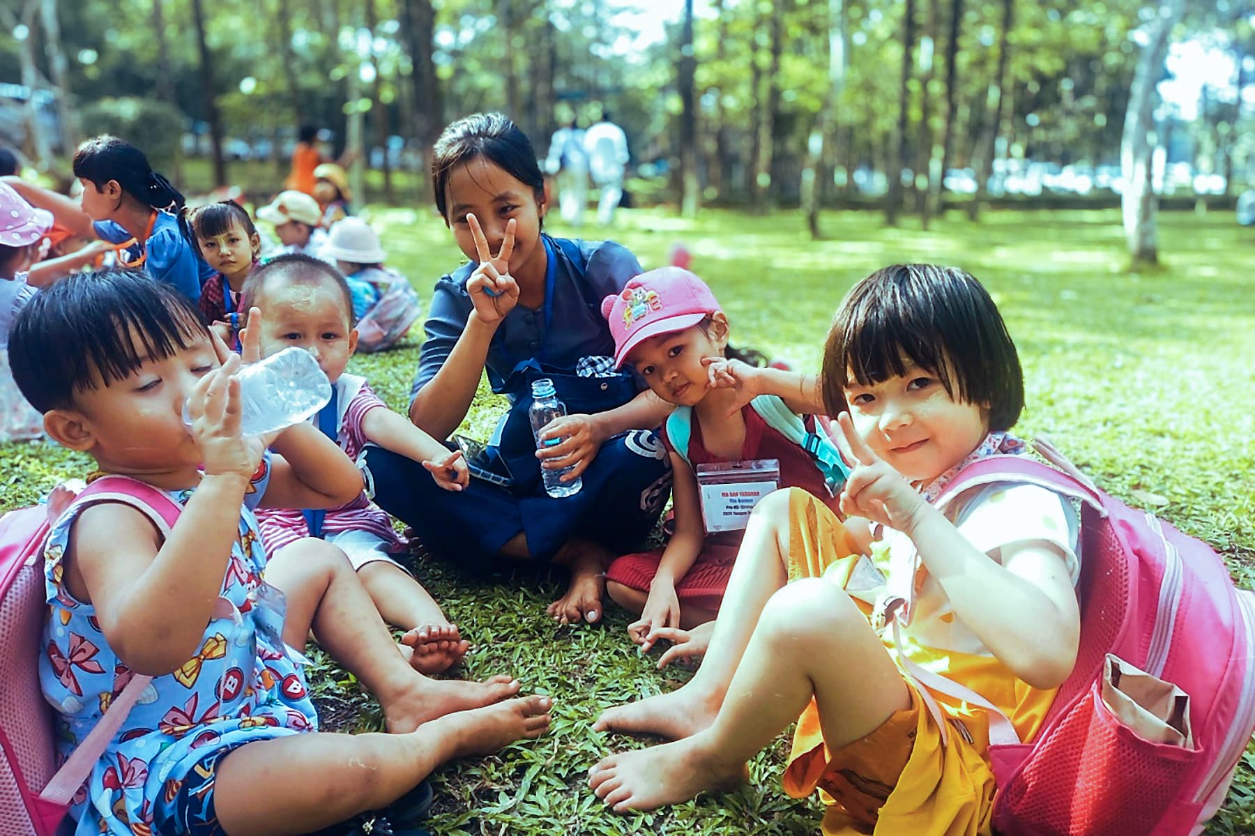 Children learning in nature
